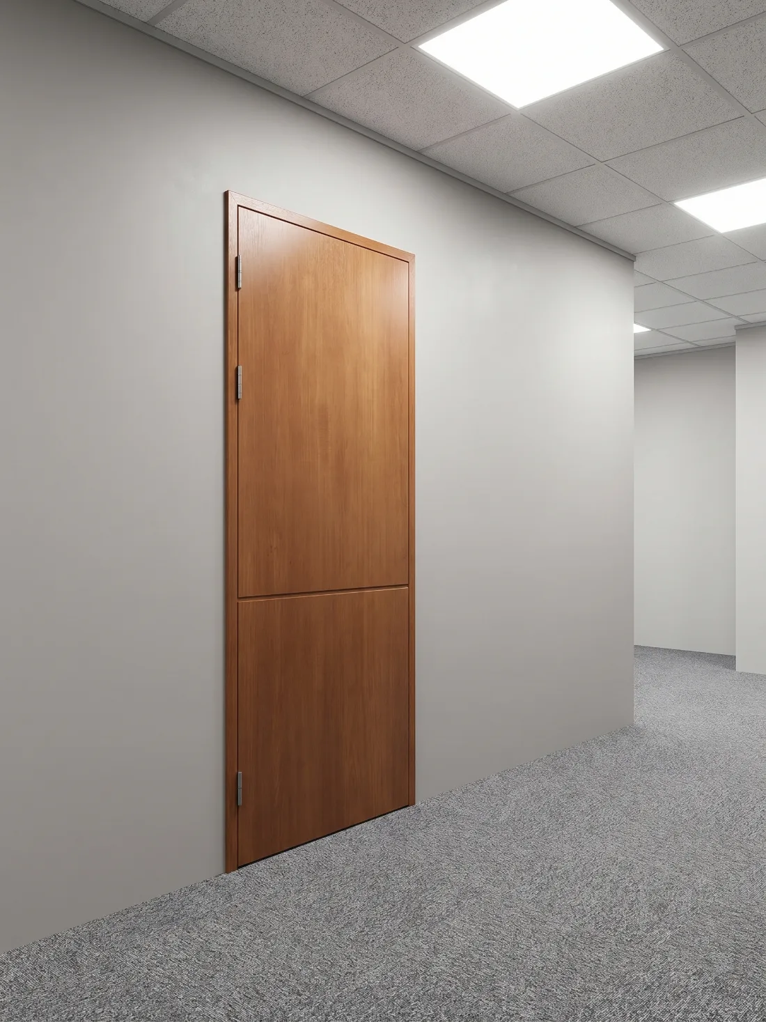 Door installed in an office interior